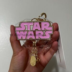 Disney - Stoney Clover Lane x Star Wars - Pink and Gold Logo Bag Charm